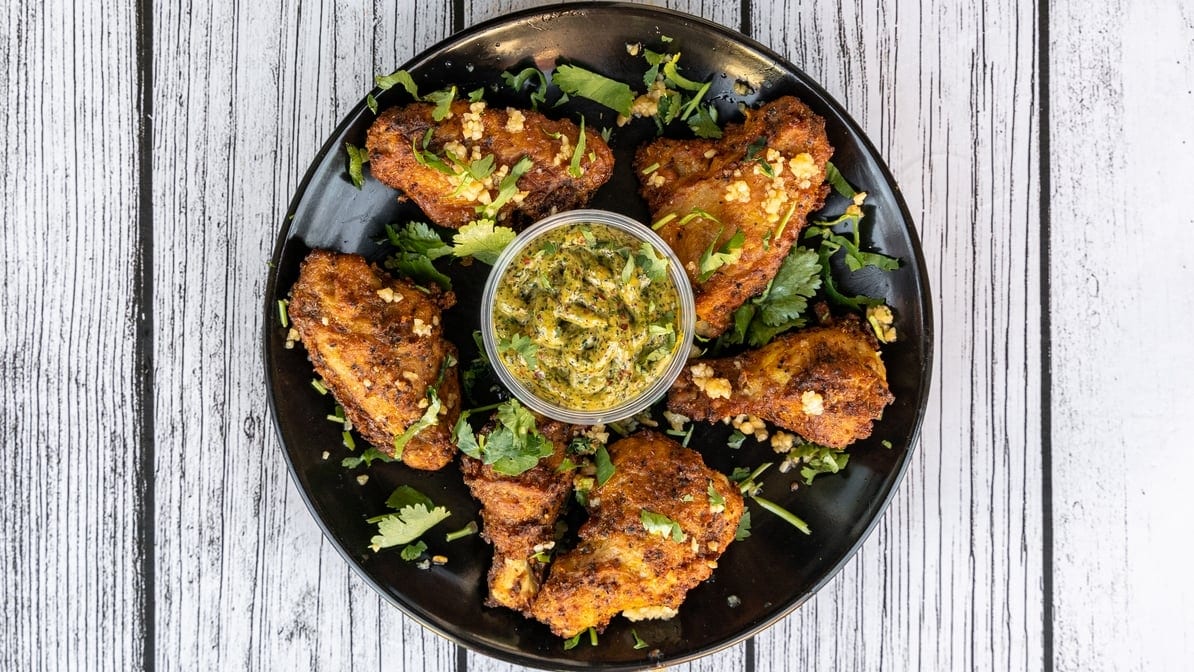 Garlic & Masala Wings.